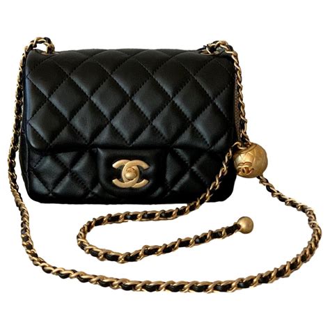 chanel small purse black|chanel small bag with chain.